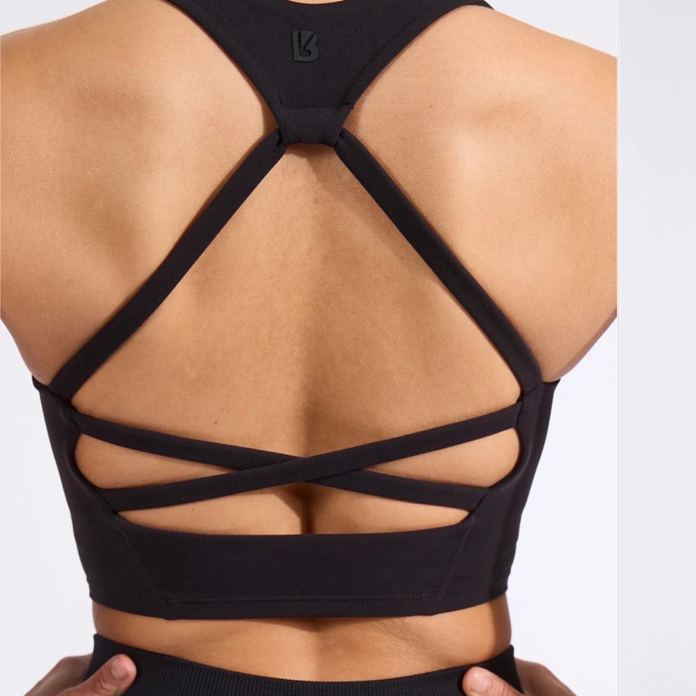 BuffBunny Black Strappy Sports Bra